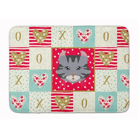 Carolines Treasures 19 x 27 in. American Curl Cat Love Machine Washable Memory Foam Mat CK5080RUG